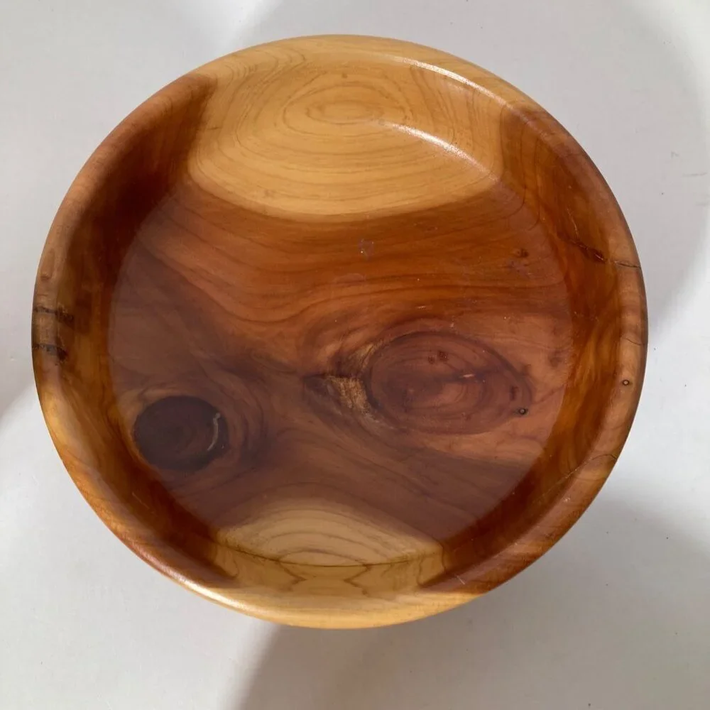3 Handmade Wood Bowls Spalted Sugarberry Cedar Maple 5 -‎ 6